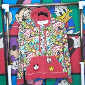 Disney Parks sticker style zip up hoodie